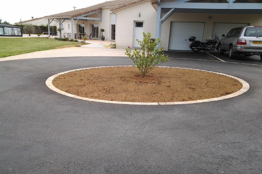 Contournement d'arbres en enrobé